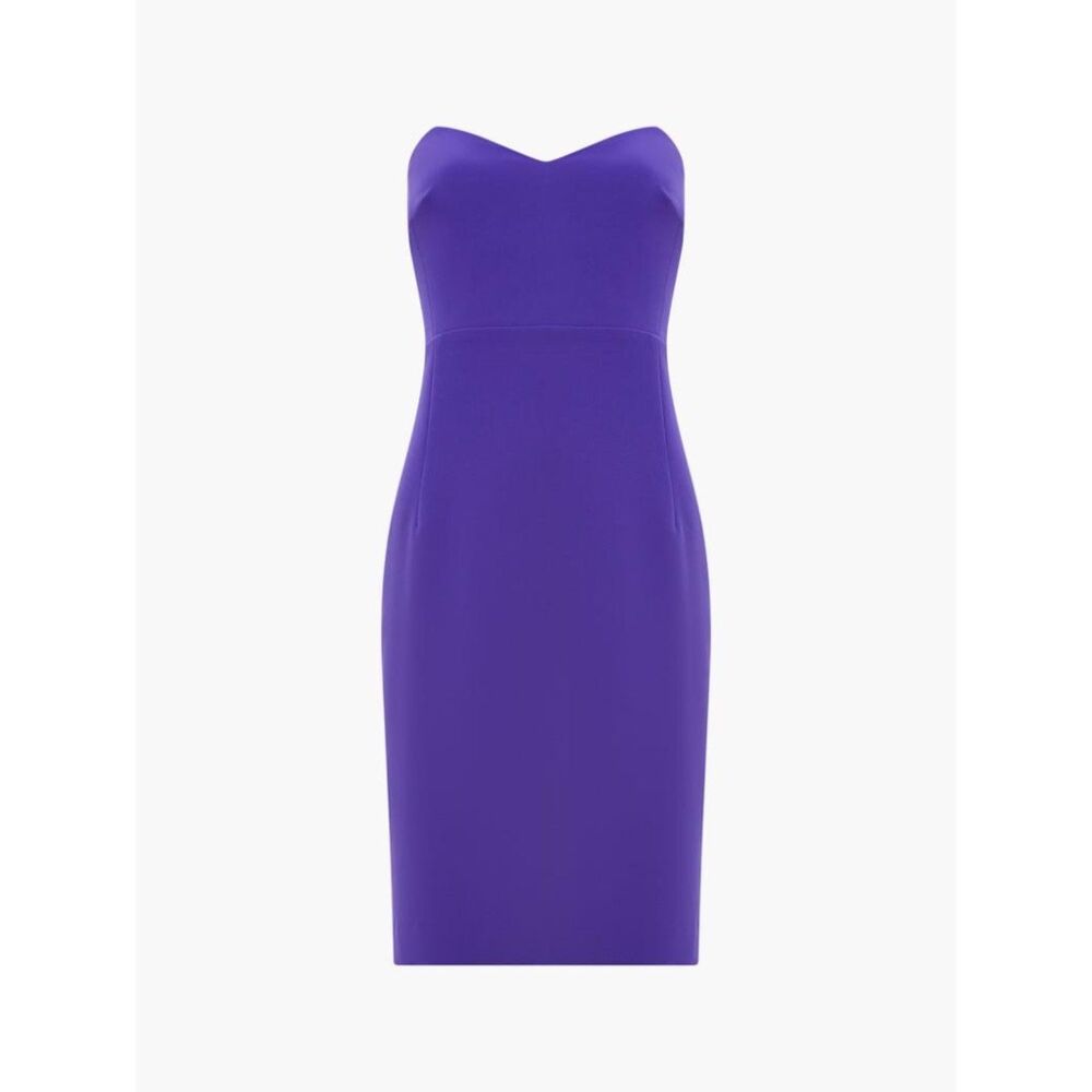French Connection Echo Crepe Midi Dress in Cobalt Violet – Size 0 - NWT - Picture 3 of 9